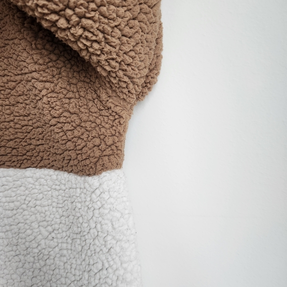 Thread & Supply Brown and White Sherpa Sweater - Picture 9 of 10